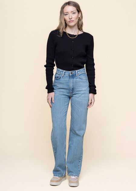 Jean droit large en coton bio | bleu "clean eileen desert light blue" - Nudie Jeans
