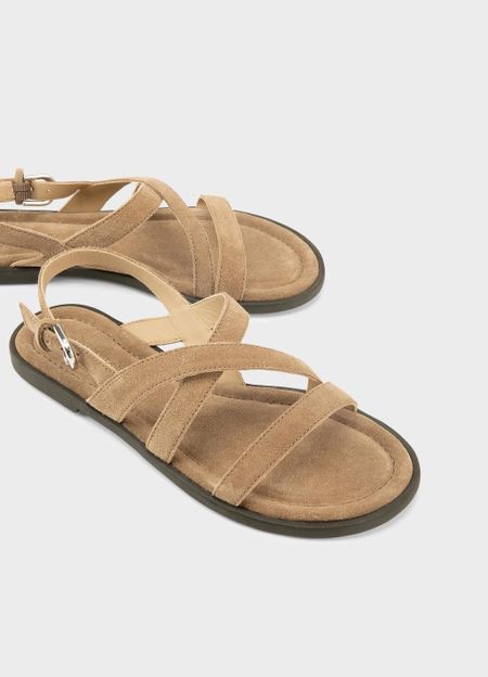 Sandales en cuir certifié | beige "Zaida dk sand " - Vagabond
