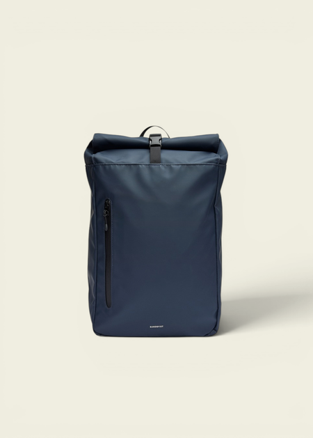 Sac à dos 20l en matière recyclée | bleu "Stream rolltop backpack 14" - navy" - Sandqvist