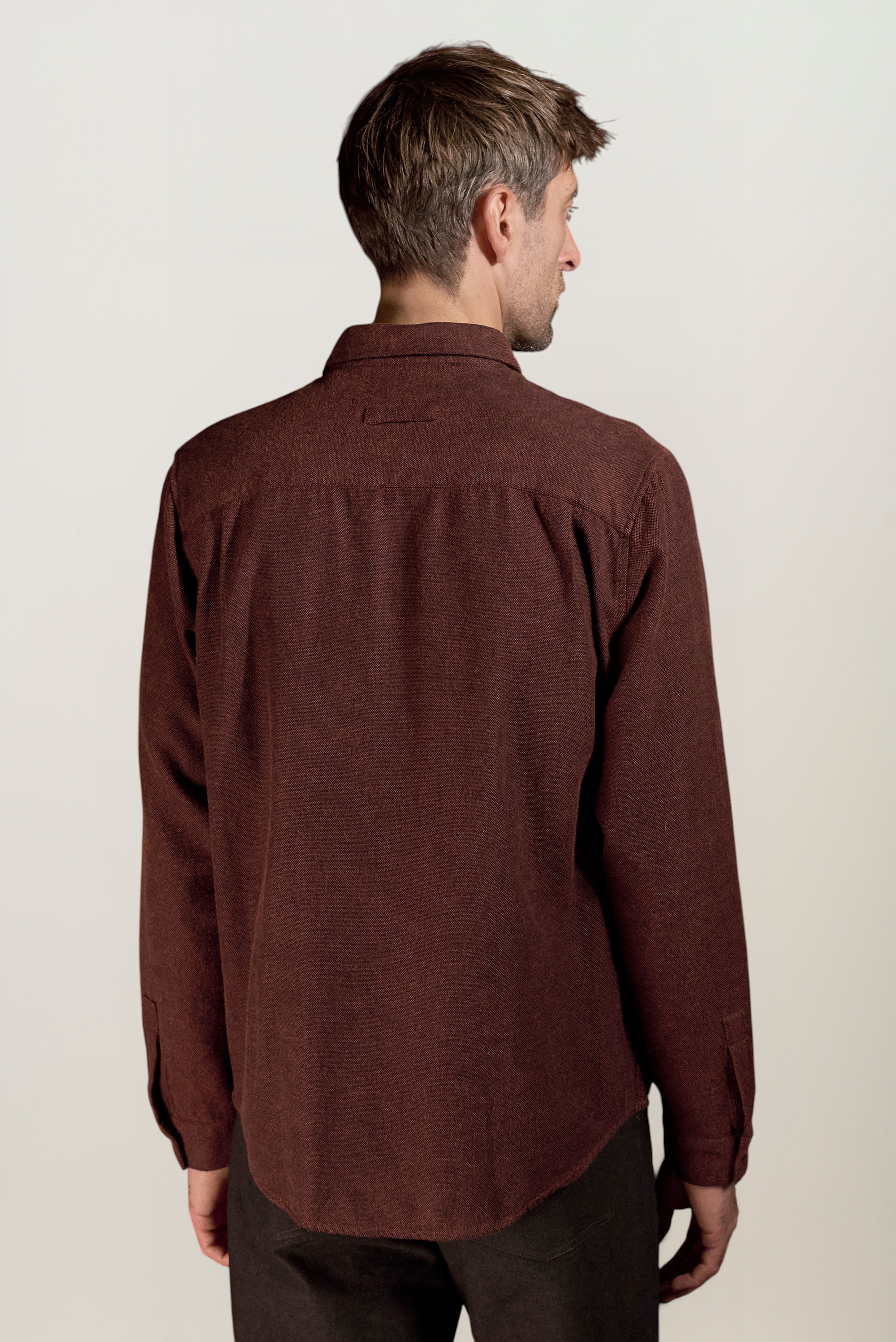 Chemise flanelle en coton bio | rouille "Simon eco flannel brick", About Companions, photo 2