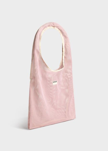 Sac cabas en matière recyclée | rose "Blush t-shirt bag" - Wouf