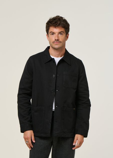 Veste en coton bio | noir "barney worker"