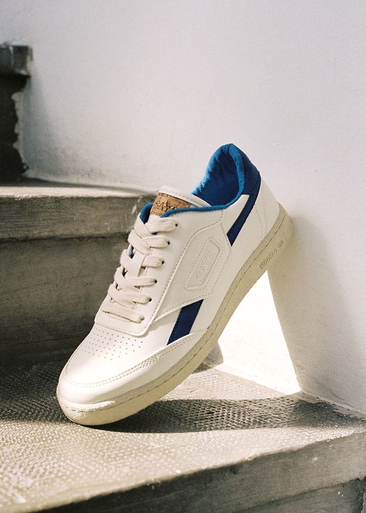 Baskets vegan | blanc et bleu "Basket en recyclé - modelo '89 icon ocean", SAYE, photo 6