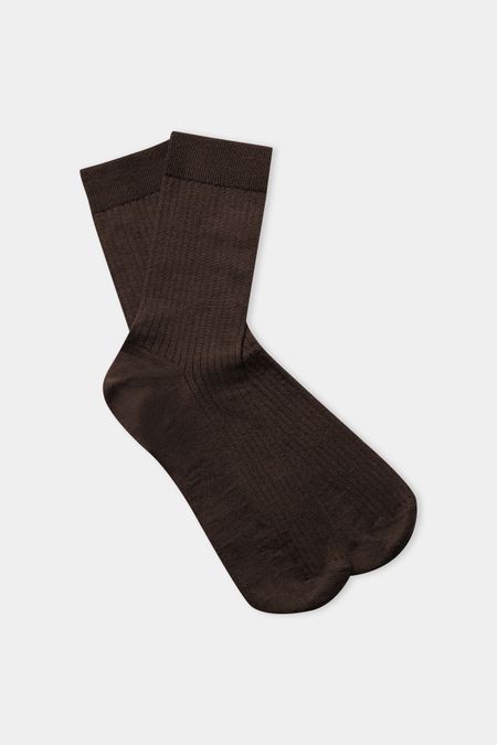 Chaussettes en laine mérinos | marron "merino socks brown"