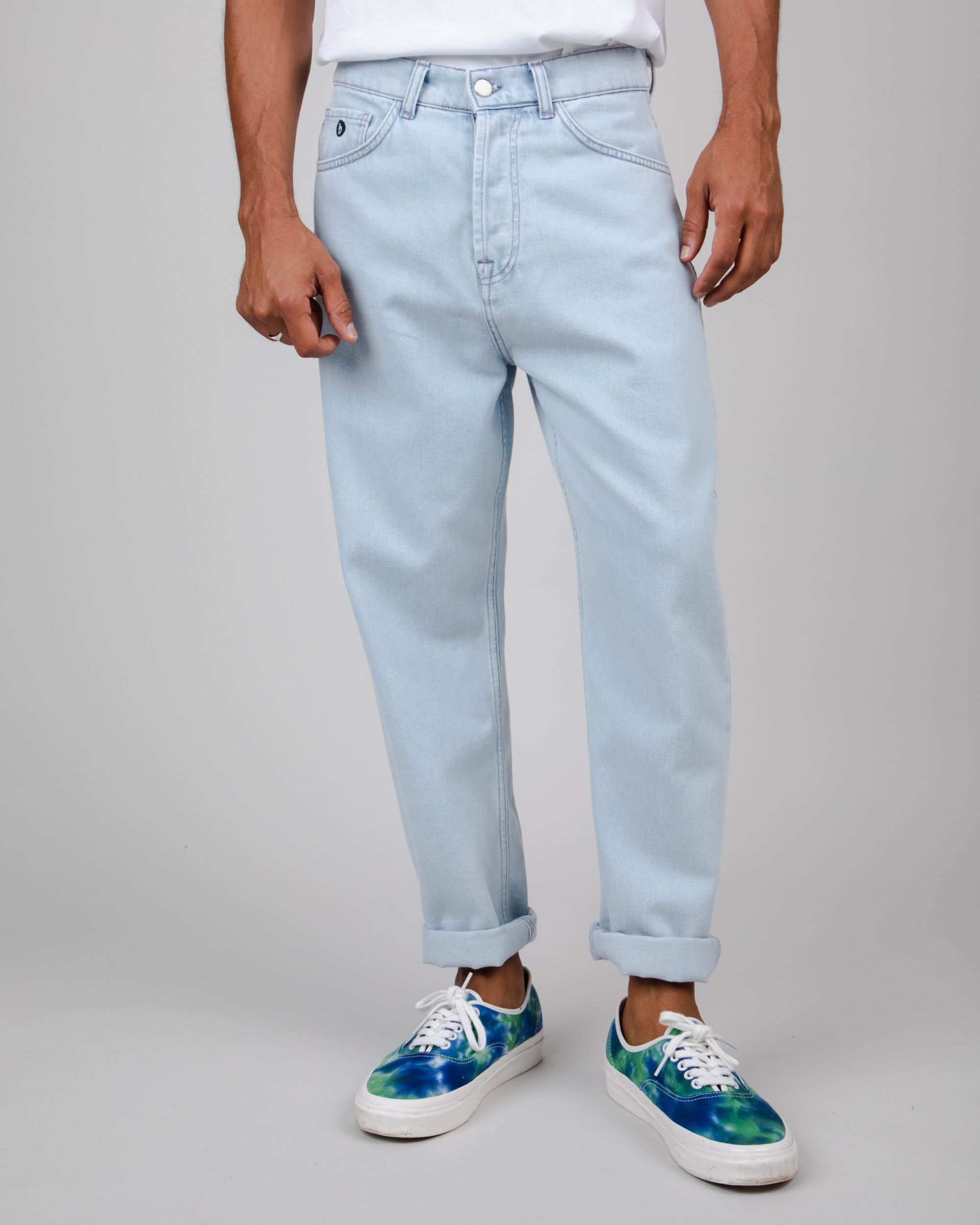 Jean bleu clair en coton bio - 5 pocket light denim, Brava Fabrics, photo 5