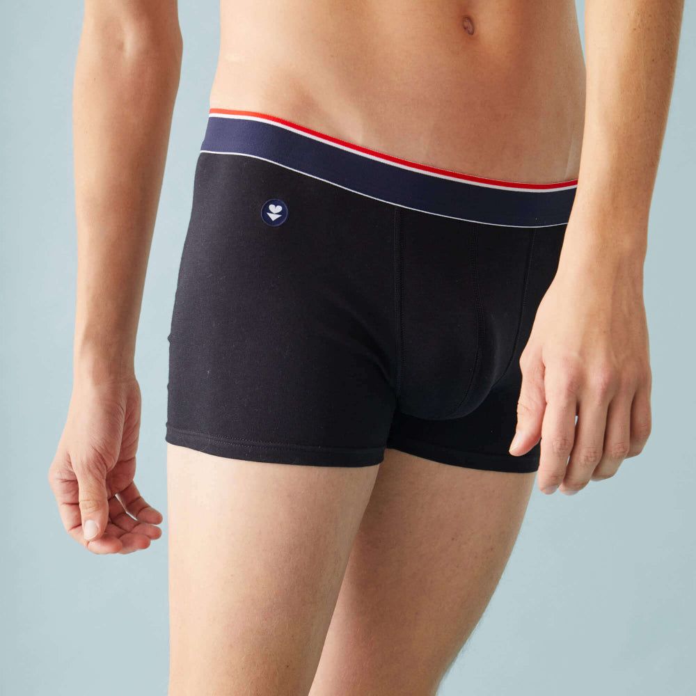 Boxer made in france en coton bio | noir 