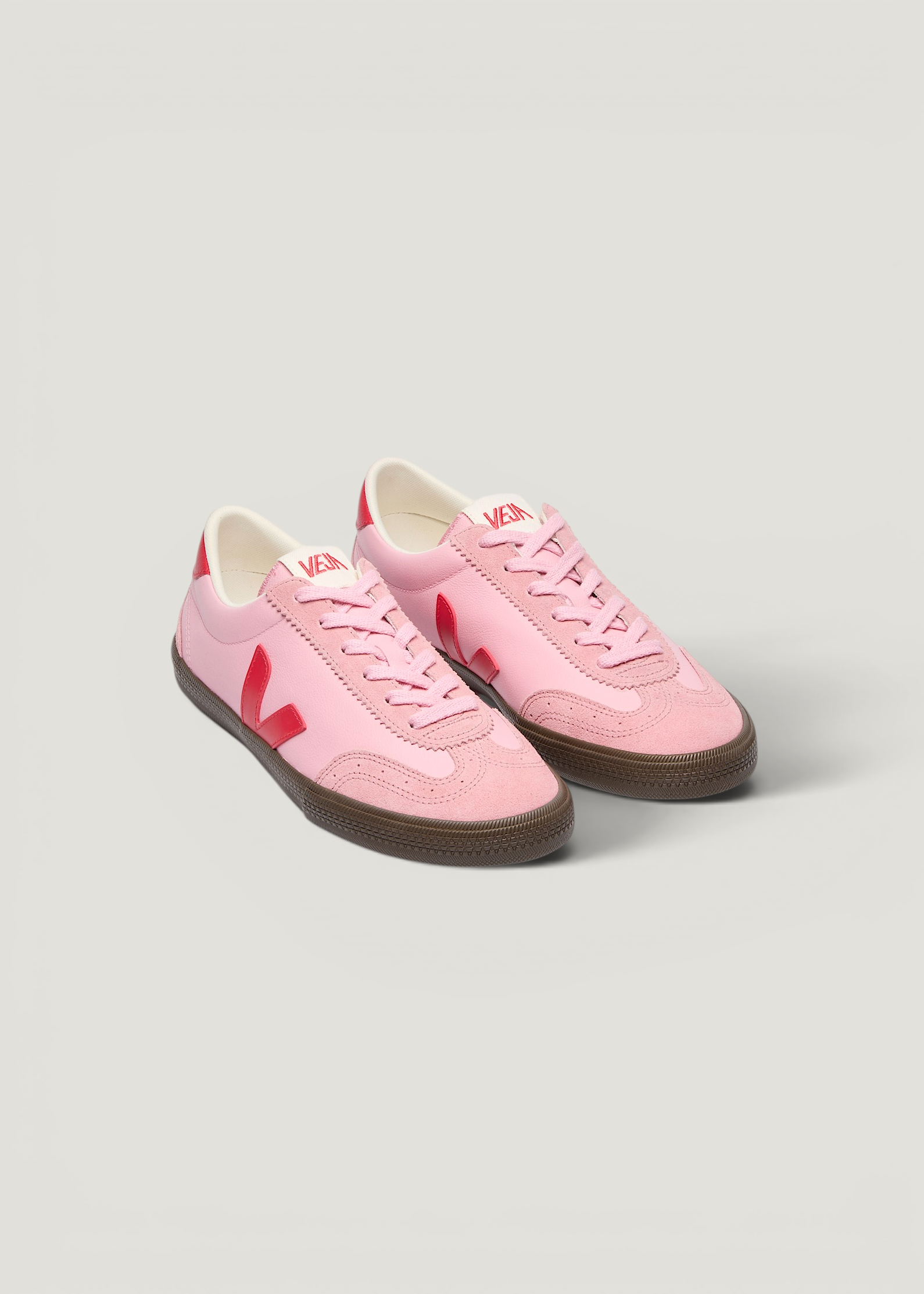 Baskets en cuir | rose "Volley o.t. - guimauve_pekin_eagle", Veja, photo 4