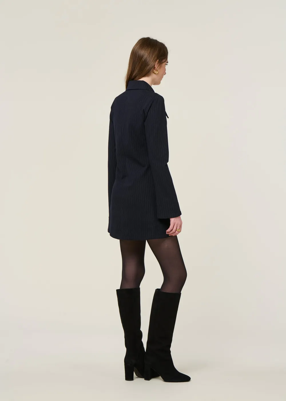Robe made in france en matière upcyclée | bleu 