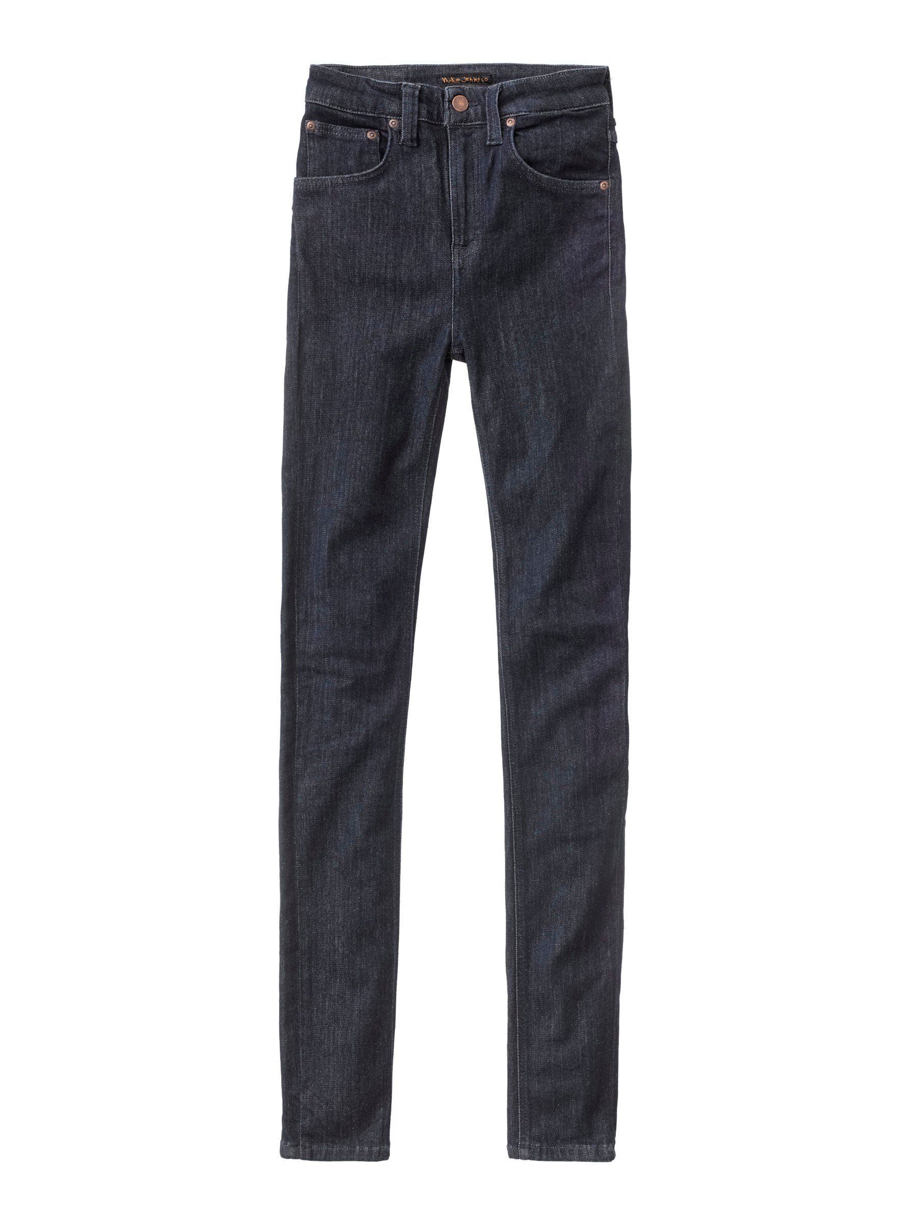 Jean skinny taille haute brut en coton bio - hightop tilde dark navy, Nudie Jeans, photo 6