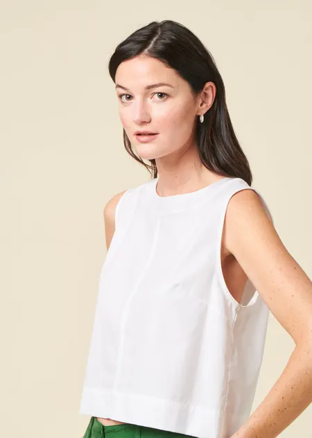 Top maya blanc en coton bio, Bonjour Demain, photo 2