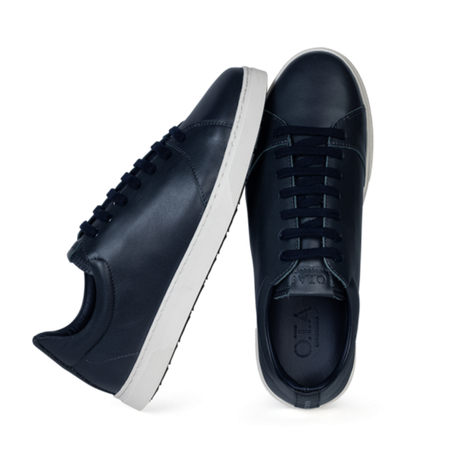 Basket noire en cuir et semelle en pneu recyclé - graviere