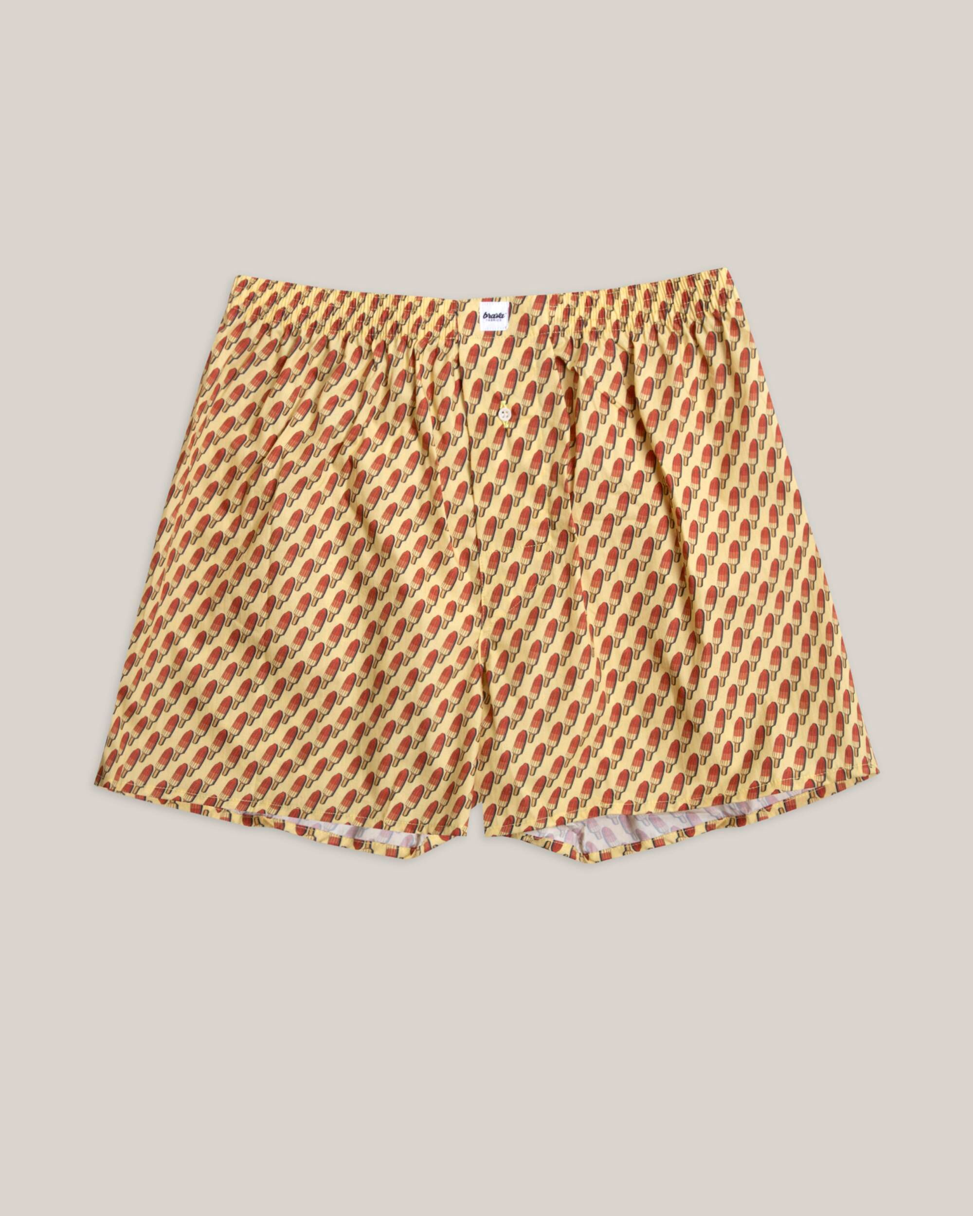 Caleçon jaune à motifs en viscose ecovero - gelati yellow, Brava Fabrics, photo 1