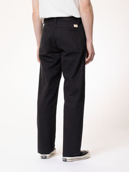 Pantalon large en sergé de coton bio | noir "tuff tony pants black" - Nudie Jeans