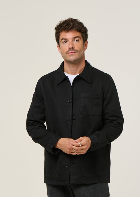 Veste en coton bio | noir "barney worker" - Nudie Jeans