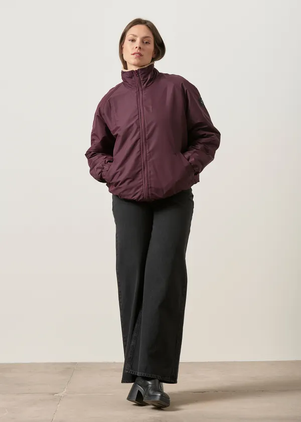 Manteau déperlant doublé polaire en matière recyclée | aubergine "Zephyria", Twothirds
