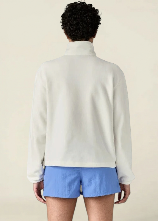 Polaire fine en matières recyclées | blanc "w's micro d 1/2 zip fleece p/o - birch white, Patagonia, photo 2