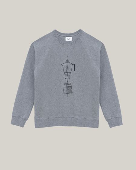 Sweat gris à imprimé en coton bio - how to moka, Brava Fabrics, photo 3