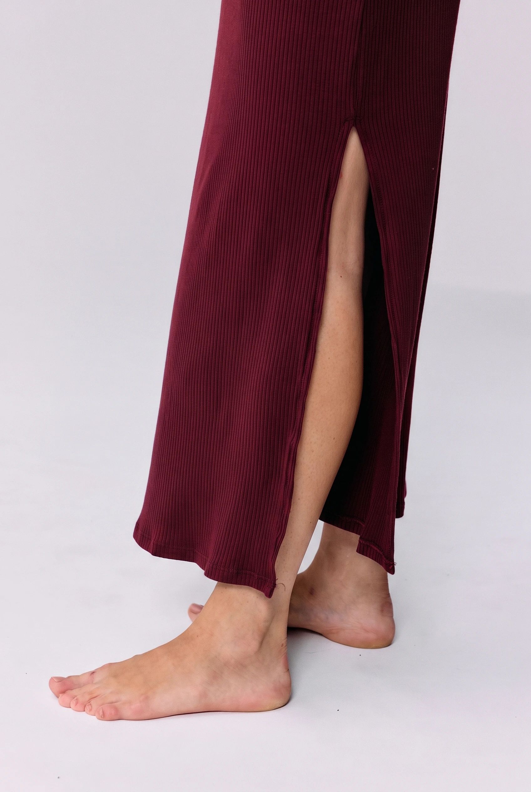 Robe réversible brassière intégrée en tencel | bordeaux "Sélène", Maline Bodywear, photo 4