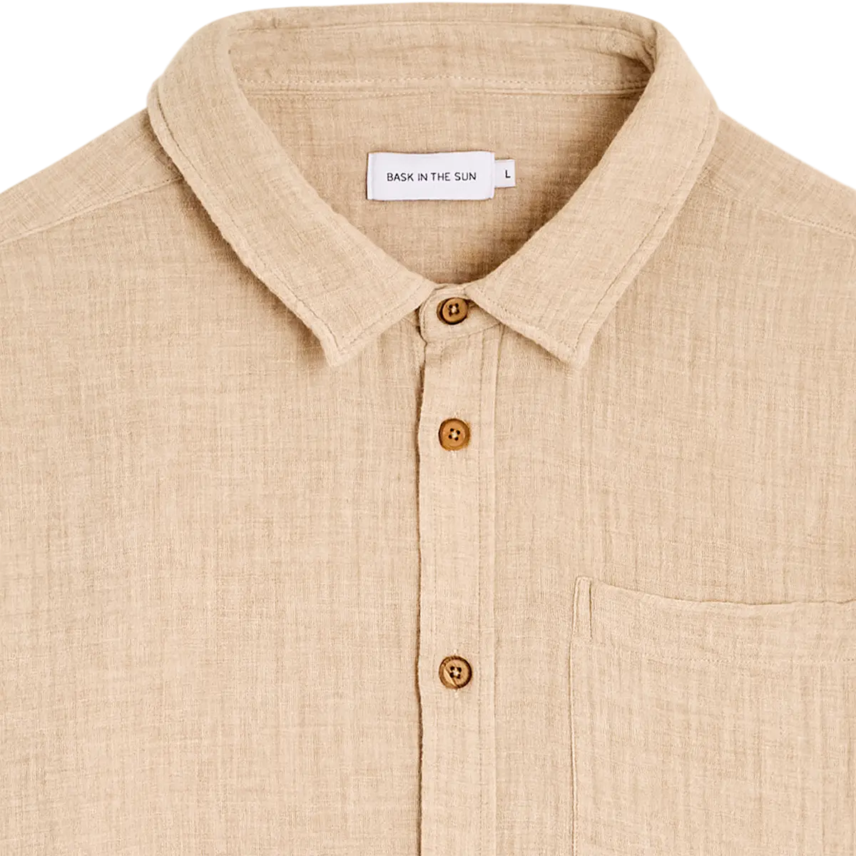 Hemd aus Bio-Baumwollgaze | Beige "oihana - cappuccino", Bask in the Sun, Foto 2