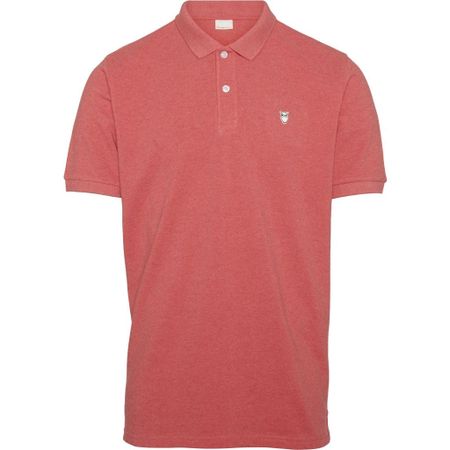 Polo corail en coton bio - pique polo
