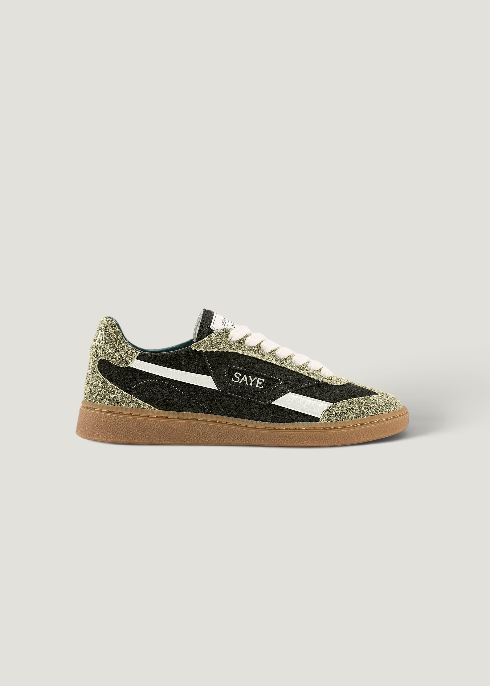 Sneaker aus zertifiziertem Leder | Grün und Beige "M70 soul", SAYE, Foto 3