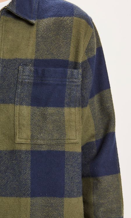Veste en flanelle à carreaux en coton bio - pine forrest night, Knowledge Cotton Apparel, photo 5