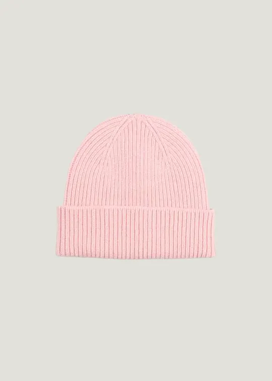 Bonnet en laine mérinos recyclée | rose "merino wool beanie - faded pink", Colorful Standard