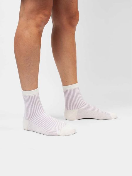 Chaussettes en coton bio | rayé lavande à paillettes "classic lavender stripes" - Dilly socks