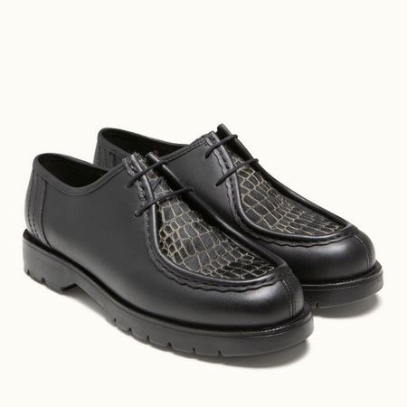 Derbies made in france en cuir certifié | noir "padrini l" - Kleman