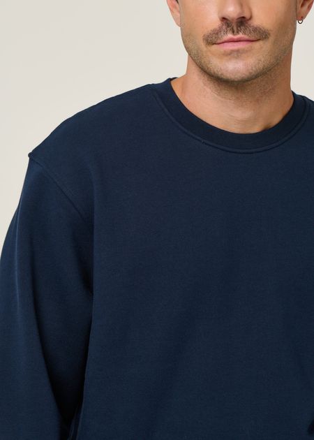Sweat oversize en coton bio | bleu marine - WeDressFair