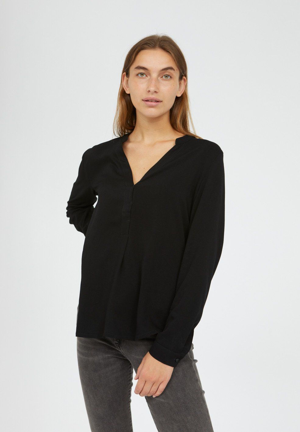 Blouse noire en lenzing  - ceylaan, Armedangels, photo 1