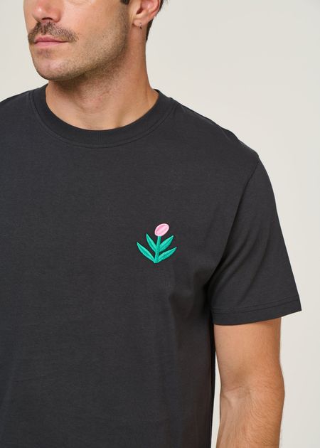 T-shirt en coton bio | noir "belle saison noir carbone - carbon black", Olow, photo 3