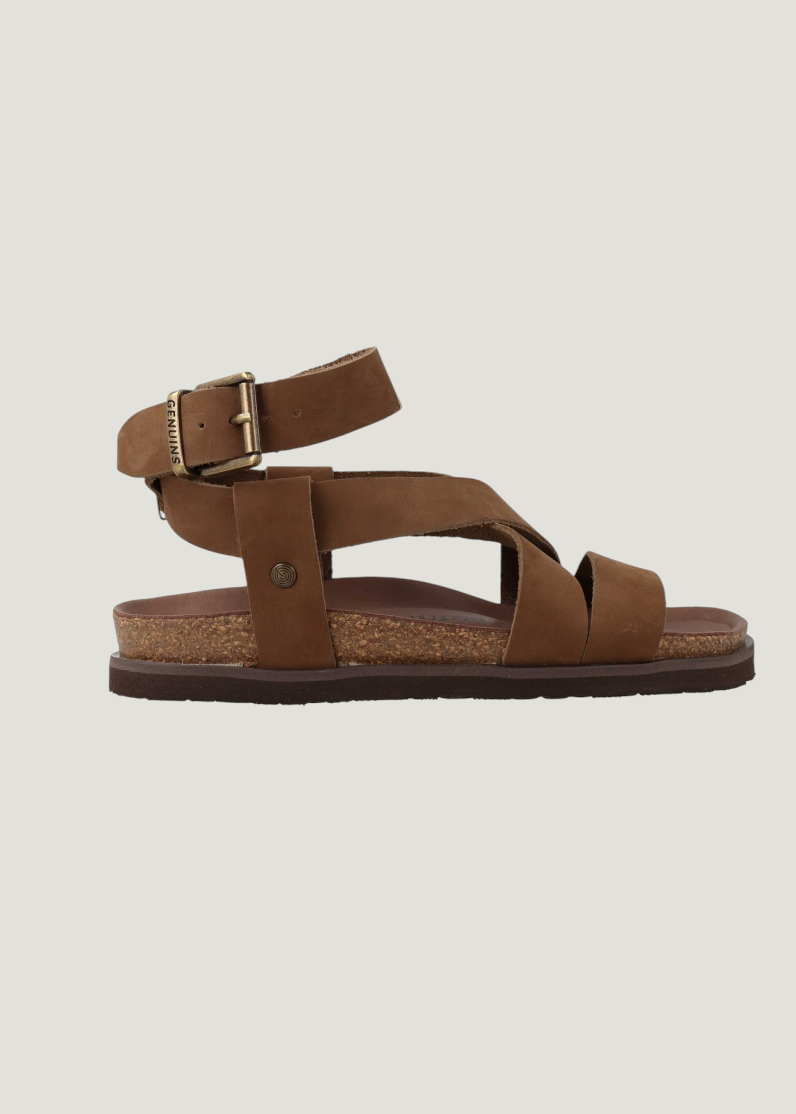 Sandalen aus zertifiziertem Leder | Braun "zaha nubuck terra", Genuins, Foto 1