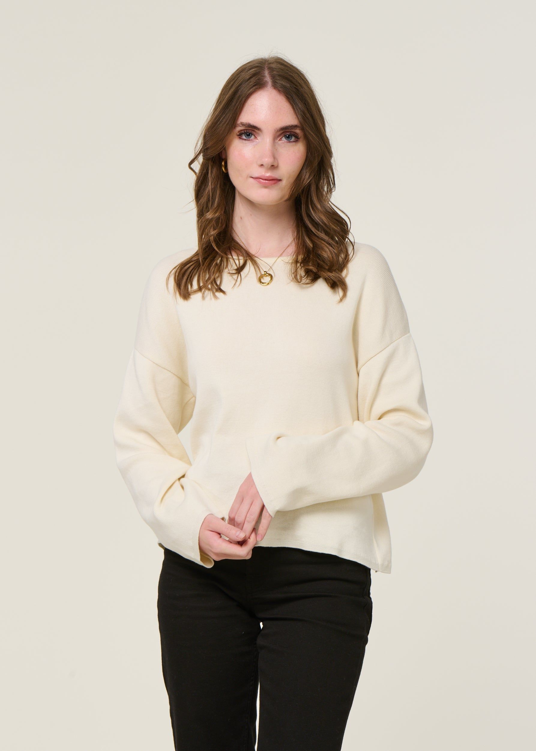 Pullover aus Bio-Baumwolle | Ecru "williamsburg offwhite", Jan'n June, Foto 1