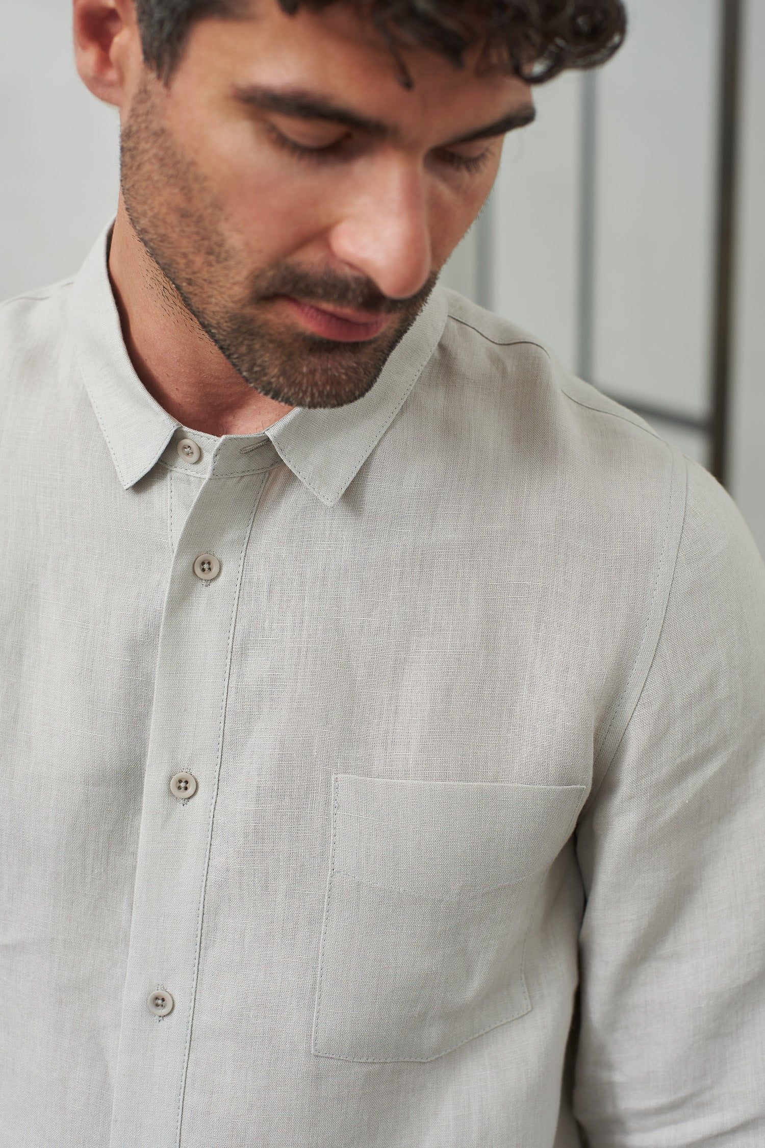 Chemise en lin | gris "simon reed pure linen", About Companions, photo 3