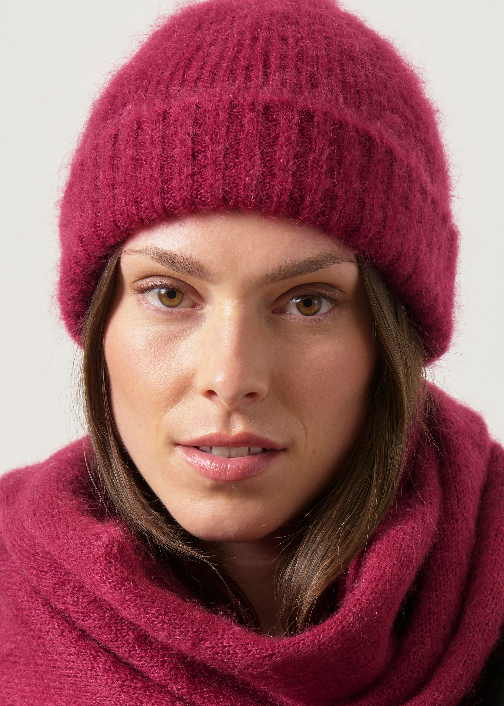 Bonnet en mohair certifié | aubergine "nina", WeDressFair, photo 3