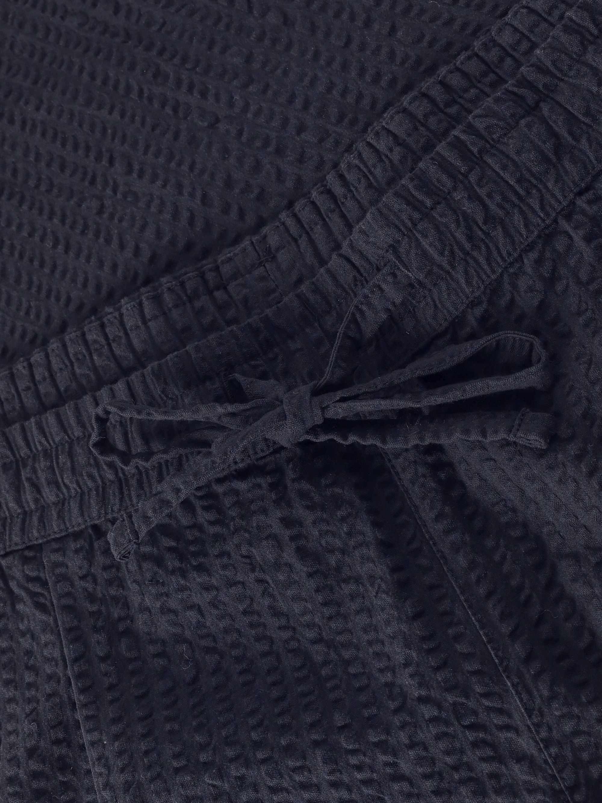 Pantalon droit seersucker en coton bio| marine "Fig organic cotton seersucker pant - night sky", Knowledge Cotton Apparel, photo 2