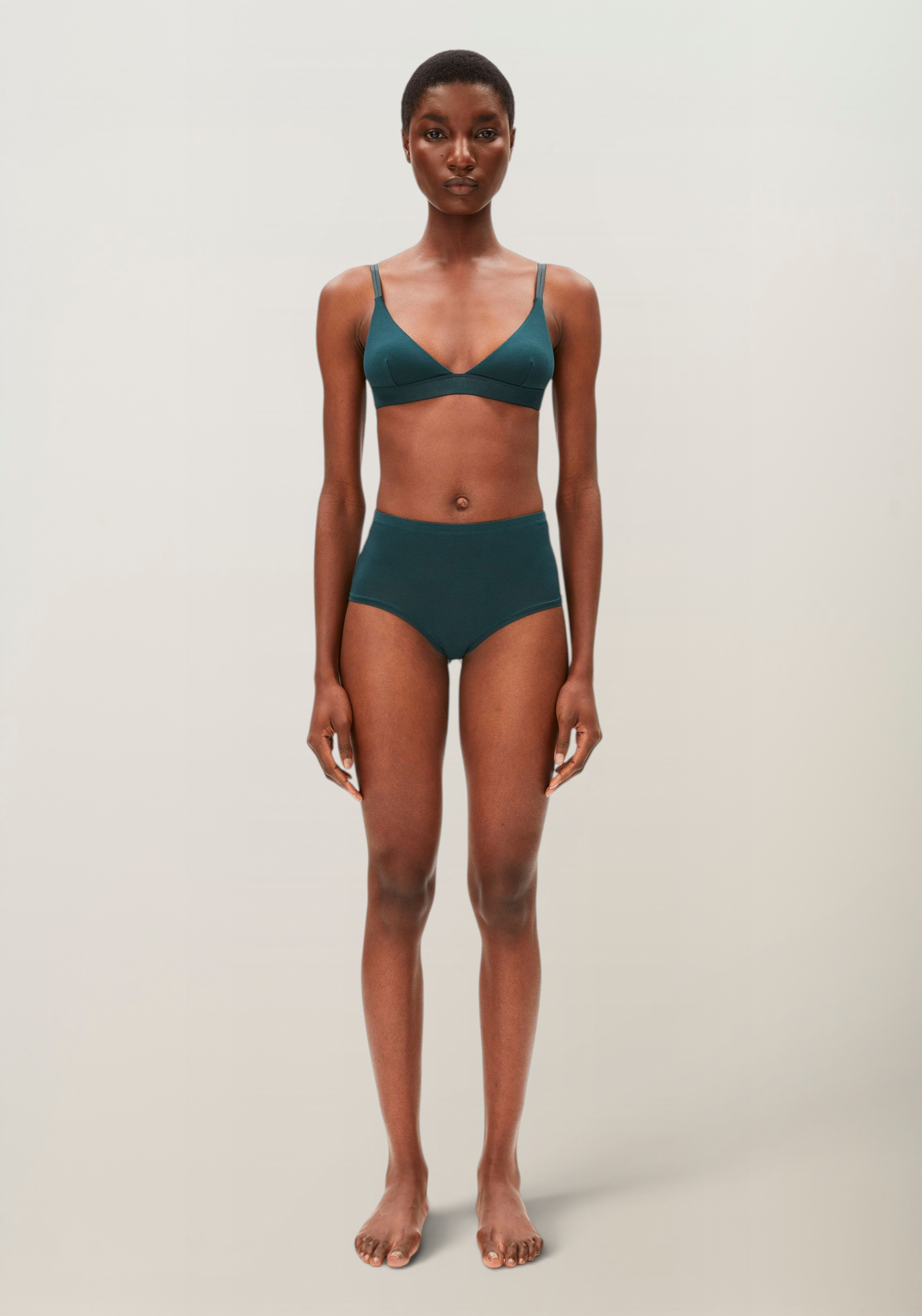 Culotte taille haute en modal | Birtaa high waist brief - teal stone, Armedangels, photo 4