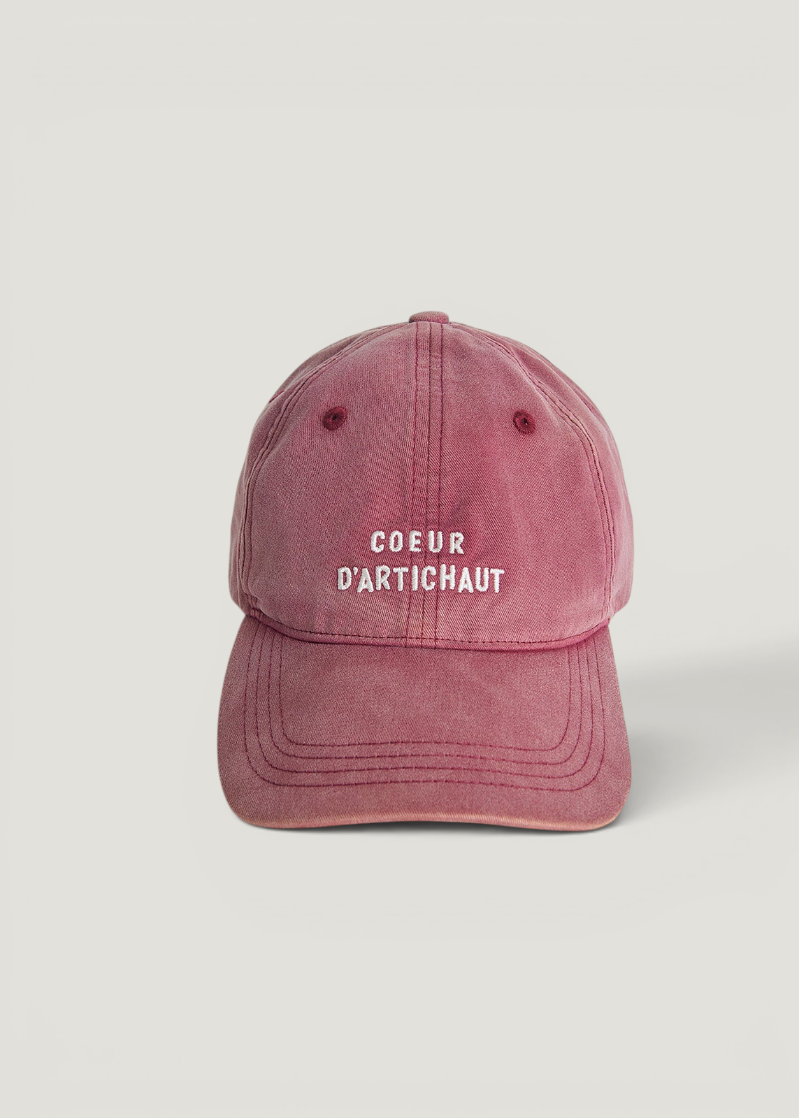 Casquette en coton bio | rose "La casquette cœur d'artichaut - merlot", émoi émoi, photo 2