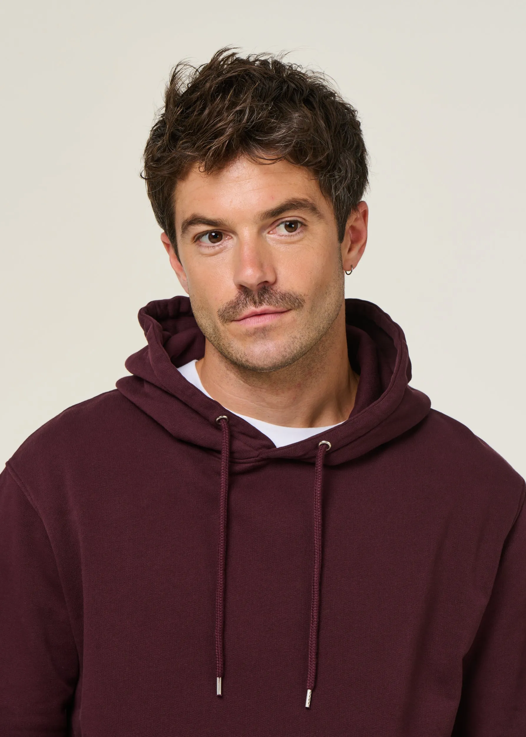 Sweat à capuche  en coton bio | bordeaux "oxblood red", Colorful Standard, photo 2
