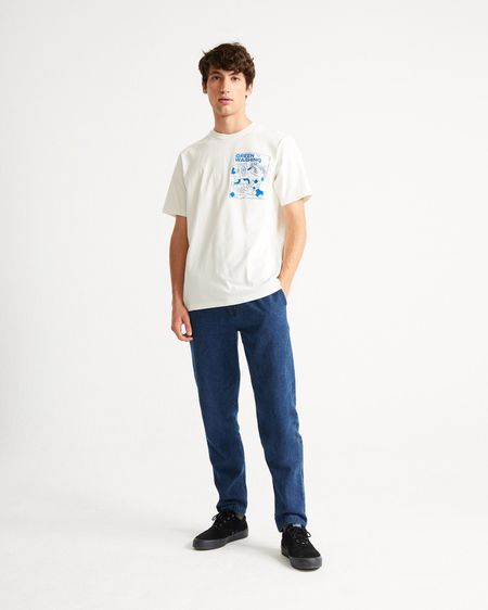 T-shirt imprimé blanc en coton bio - greenwashing, Thinking Mu, photo 3