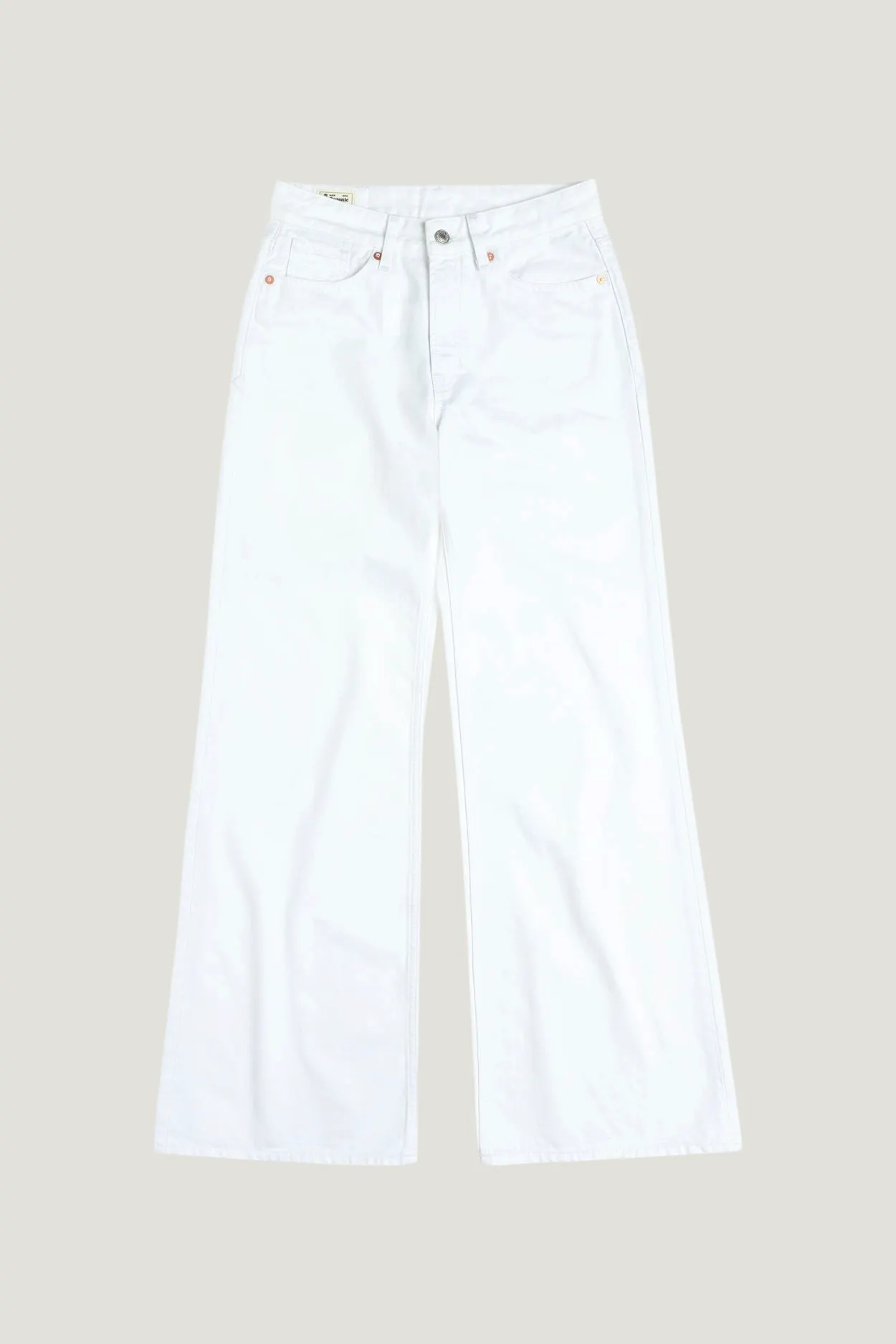 Jean flare en coton bio l blanc "Jane - diop optical white", Kings of Indigo, photo 6