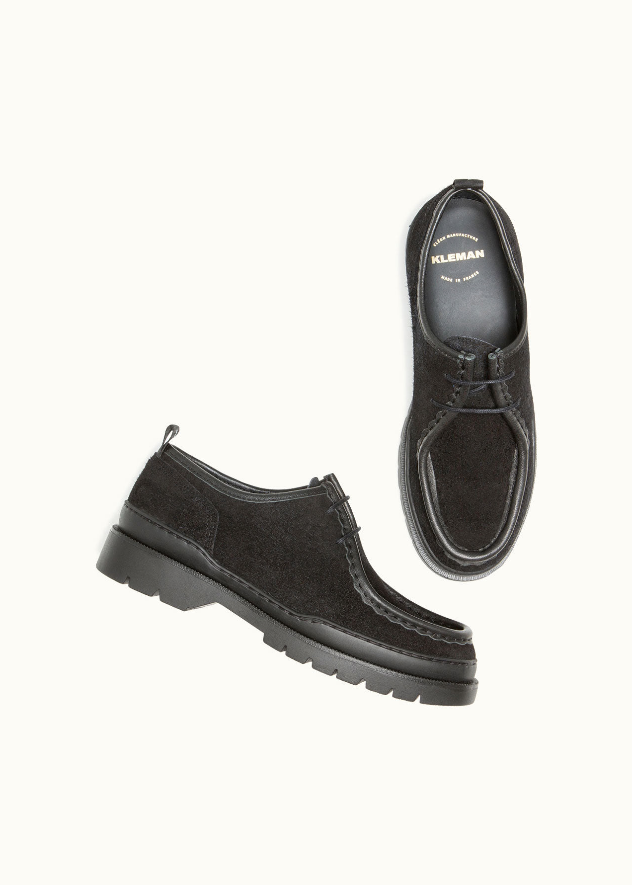 Derbies en cuir certifié | noir "major vp oak 2 - noir", Kleman, photo 2