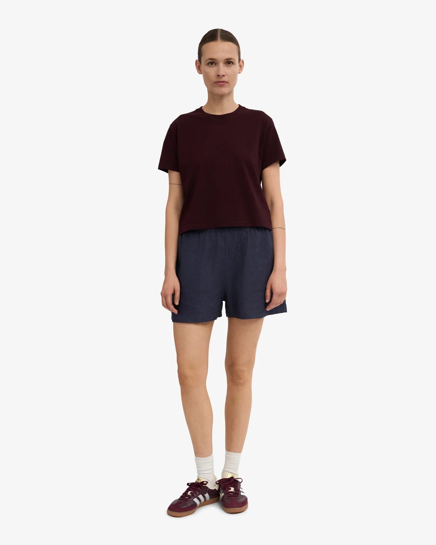 Short en lin bio | bleu "organic linen shorts - petrol blue", Colorful Standard, photo 4