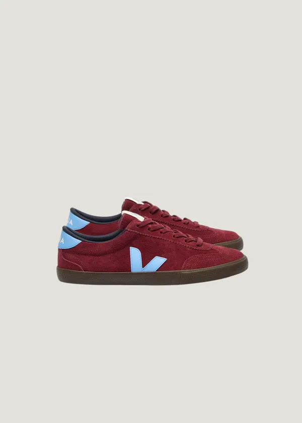 Baskets en cuir cuède | bordeaux "volley - grenat_aqua_eagle", Veja