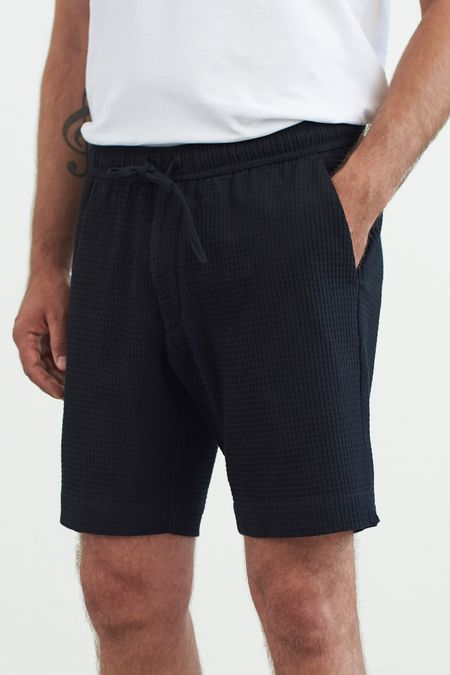 Short en coton bio | noir "jim eco crepe black"