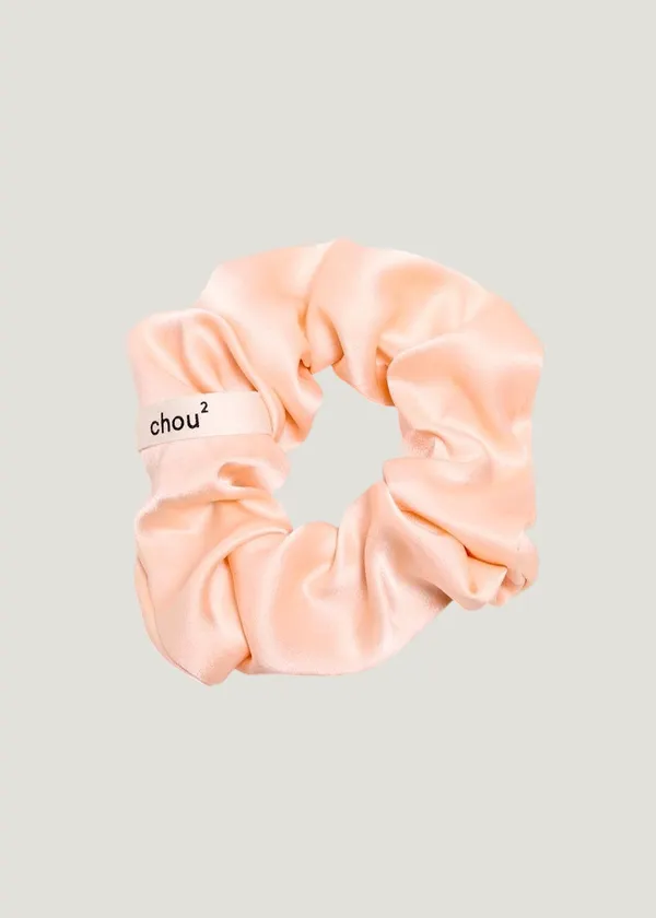 Chouchou en matière upcyclée | satin abricot, Chou²