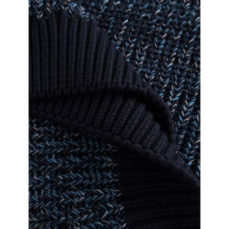 Pull en maille de coton bio | mélange de bleu "multicolored crew neck blue aop", Knowledge Cotton Apparel, photo 4