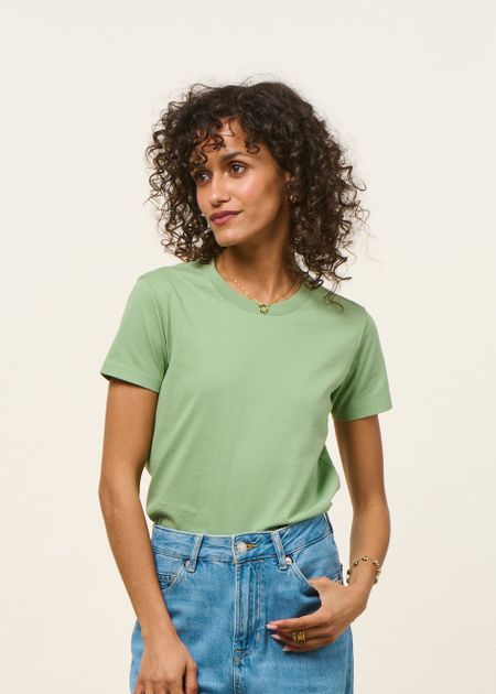 T-shirt en coton bio | vert sauge