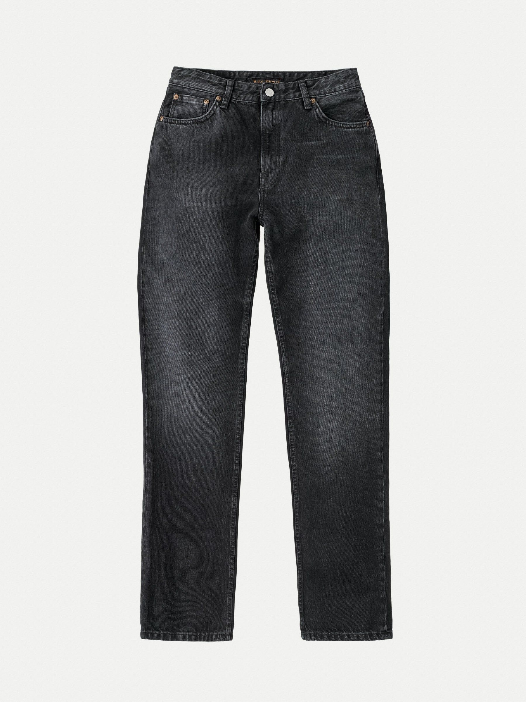 Verwaschene Jeans mit geradem Schnitt aus Bio-Baumwolle | Schwarz "lofty lo vintage black", Nudie Jeans, Foto 6